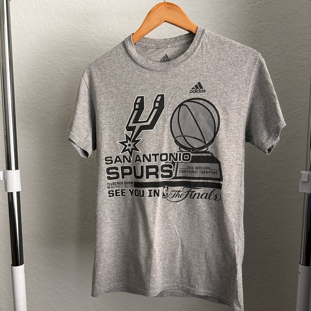 Adidas Gray San Antonio Spurs Finals T-Shirt